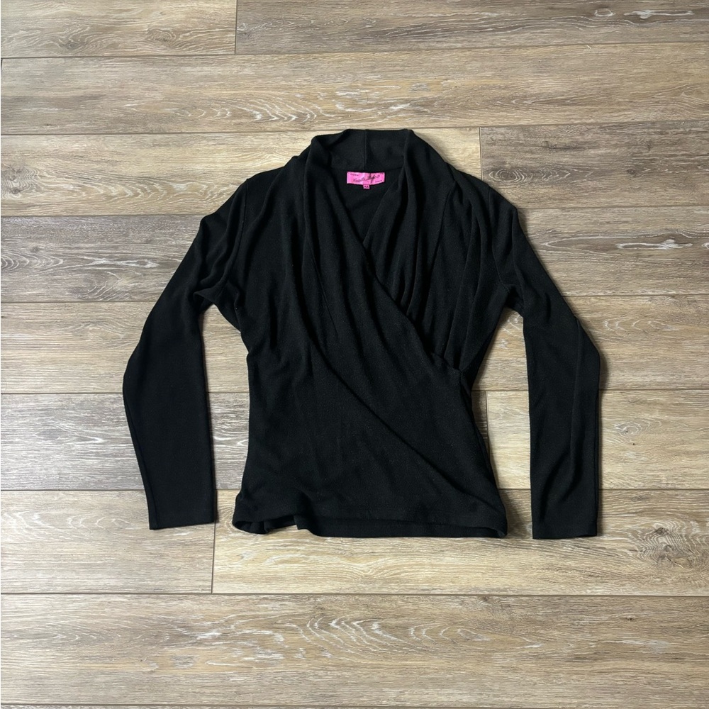 Camilla Thulin Sweater Sz 44 EU Wrap Top Swedish Designer Quiet Luxury